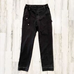 RG Kane Carpenter Pants Size 8 Straight Utility Pockets Washed Black